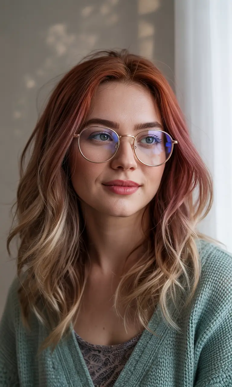 red hair colors 2026 Caramel Blush Ombre