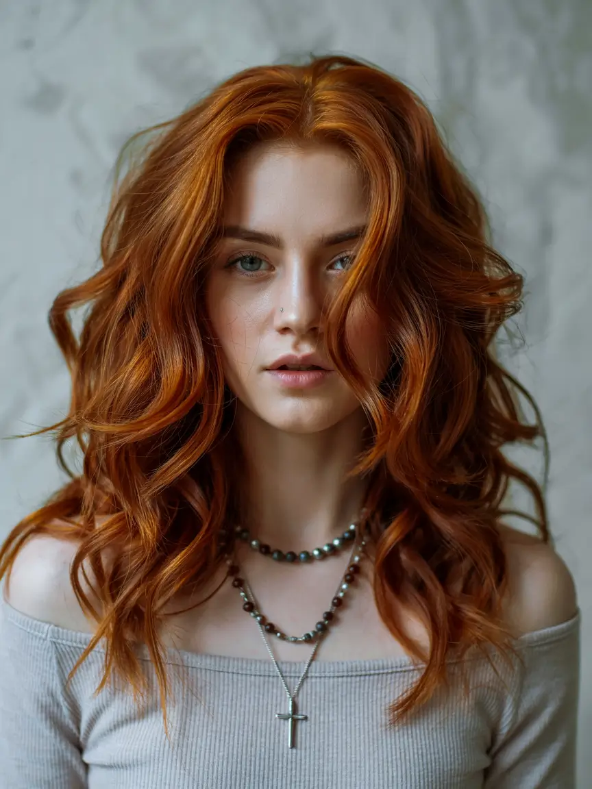 red hair colors 2026 Golden Copper Radiance