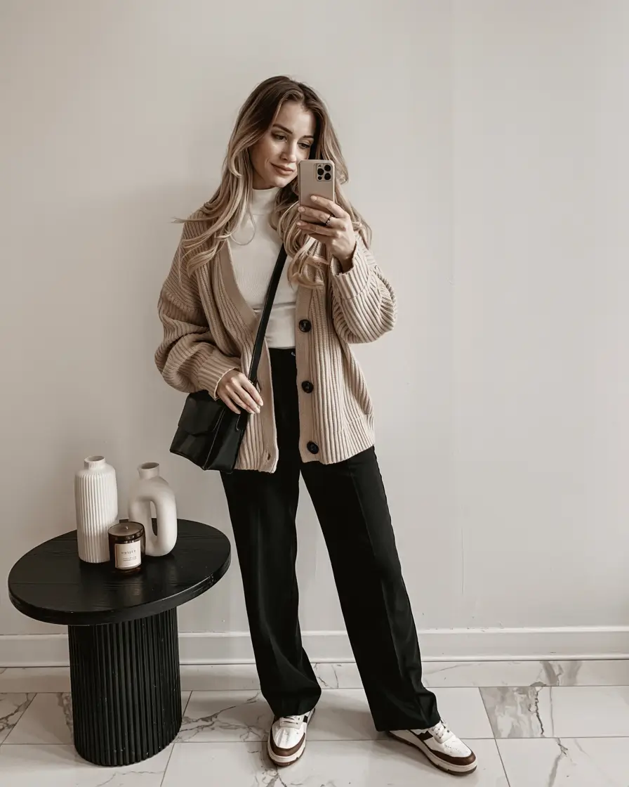 sneakers outfit women Soft Layers