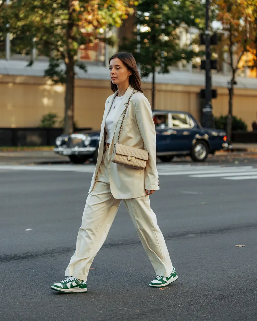 sneakers outfit casual City Cream