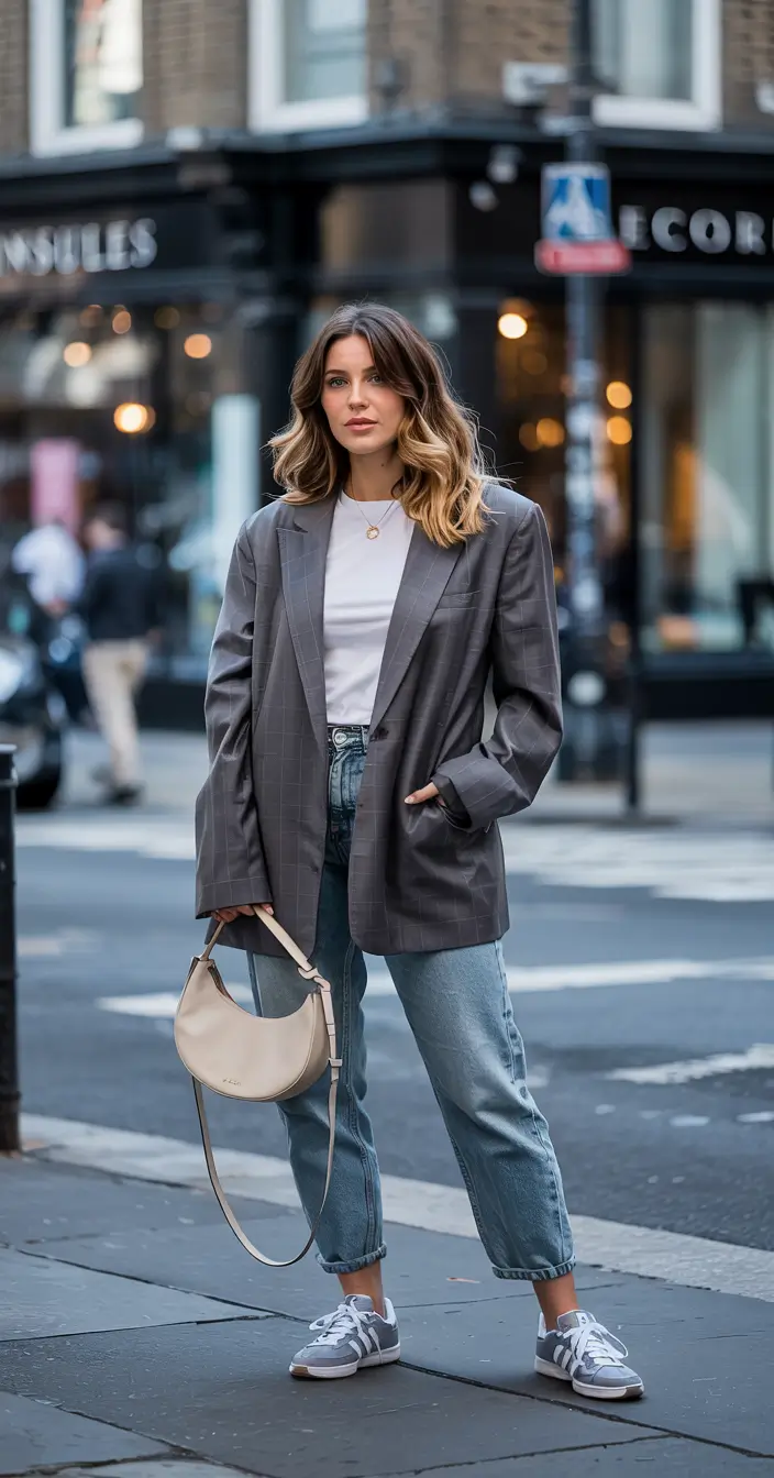 sneakers outfit work Downtown Charm