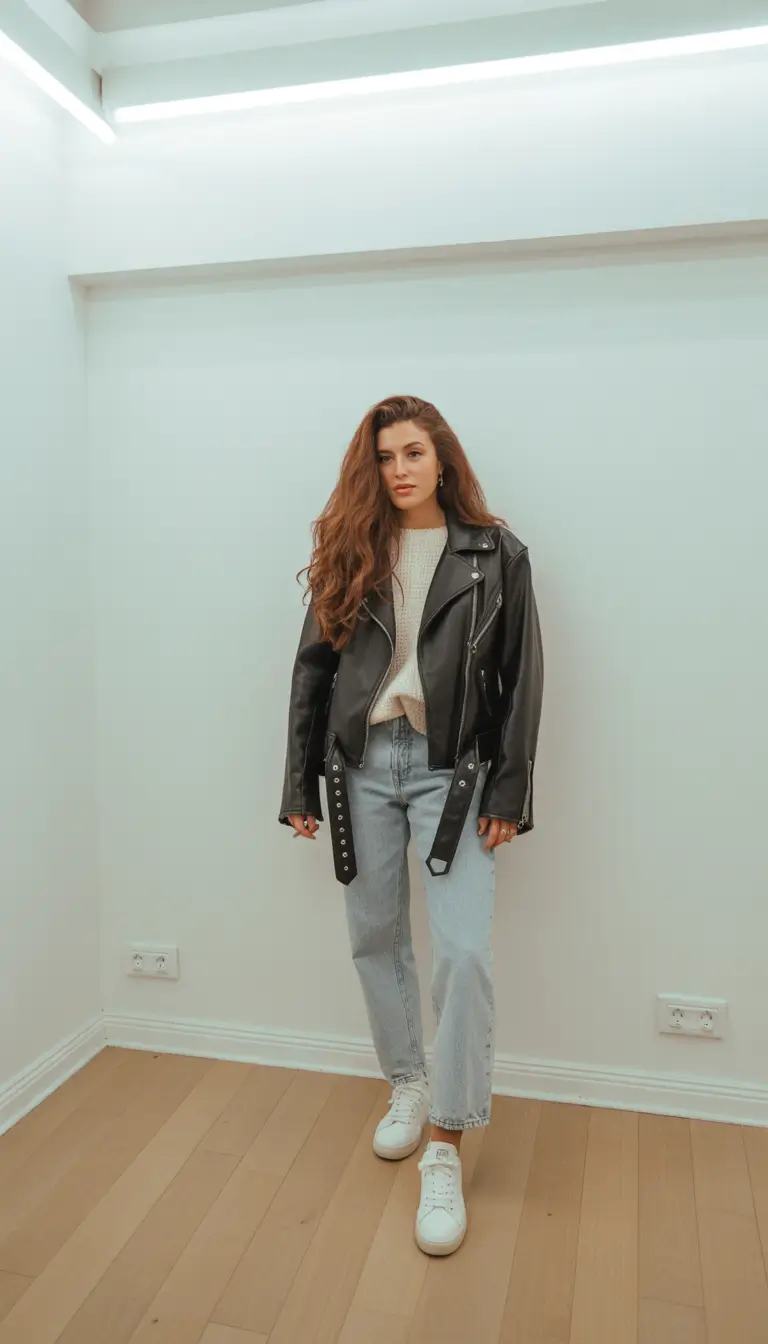 mom outfits fall Edgy Autumn Layers