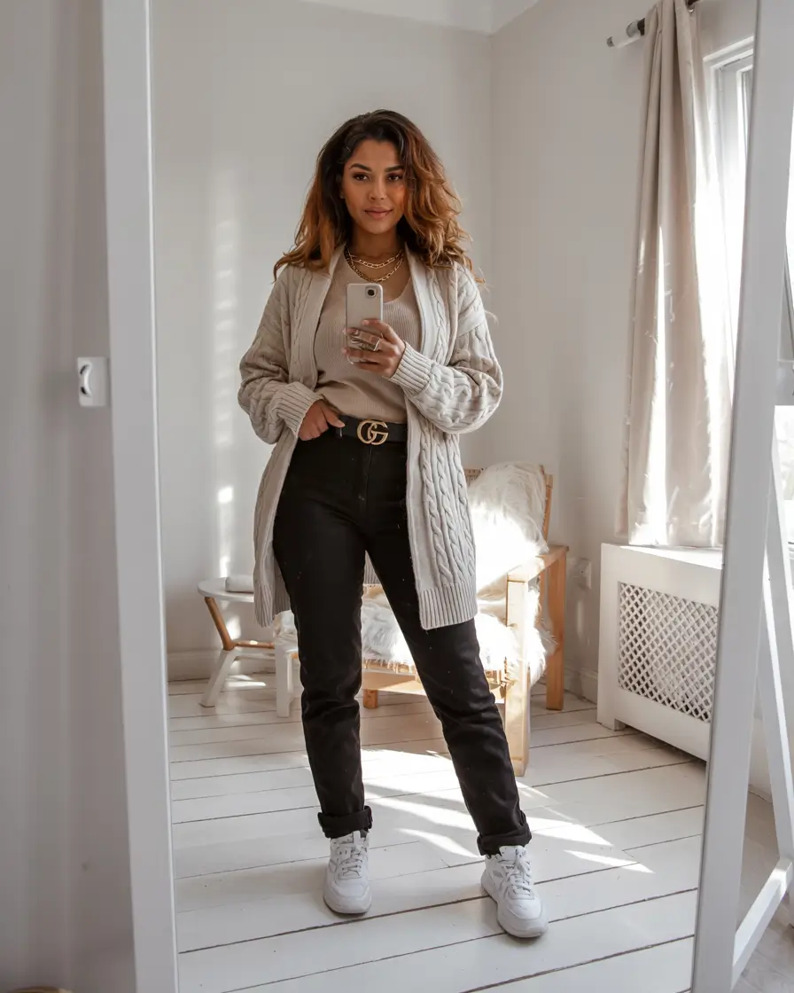 outfits for black women classy Warm Neutrals and Everyday Soft Glam