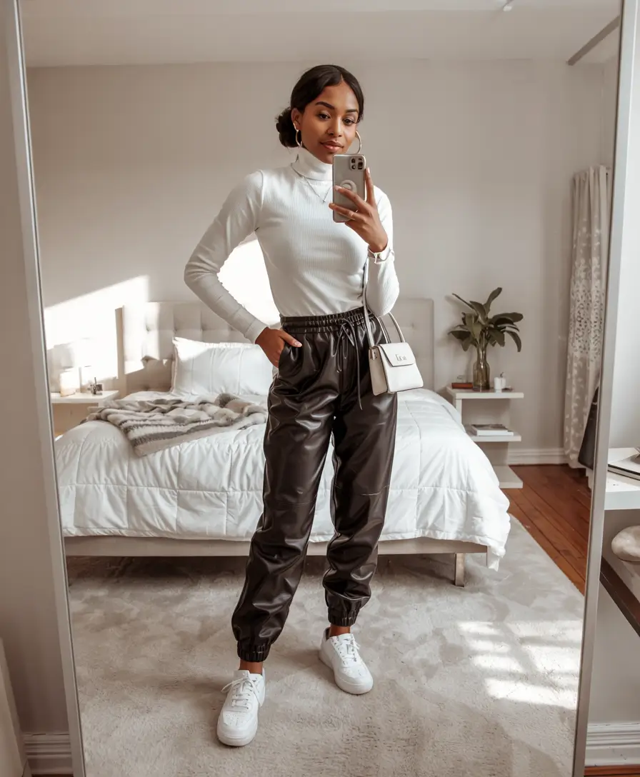 outfits for black women casual Monochrome Luxe With a Modern Edge