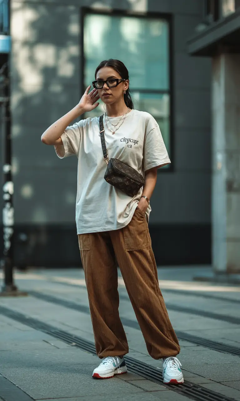 y2k outfits 2026 City Brown Ease