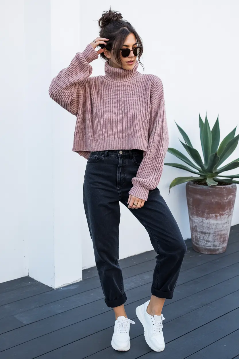 sweater outfits for women Muted Mauve Ease