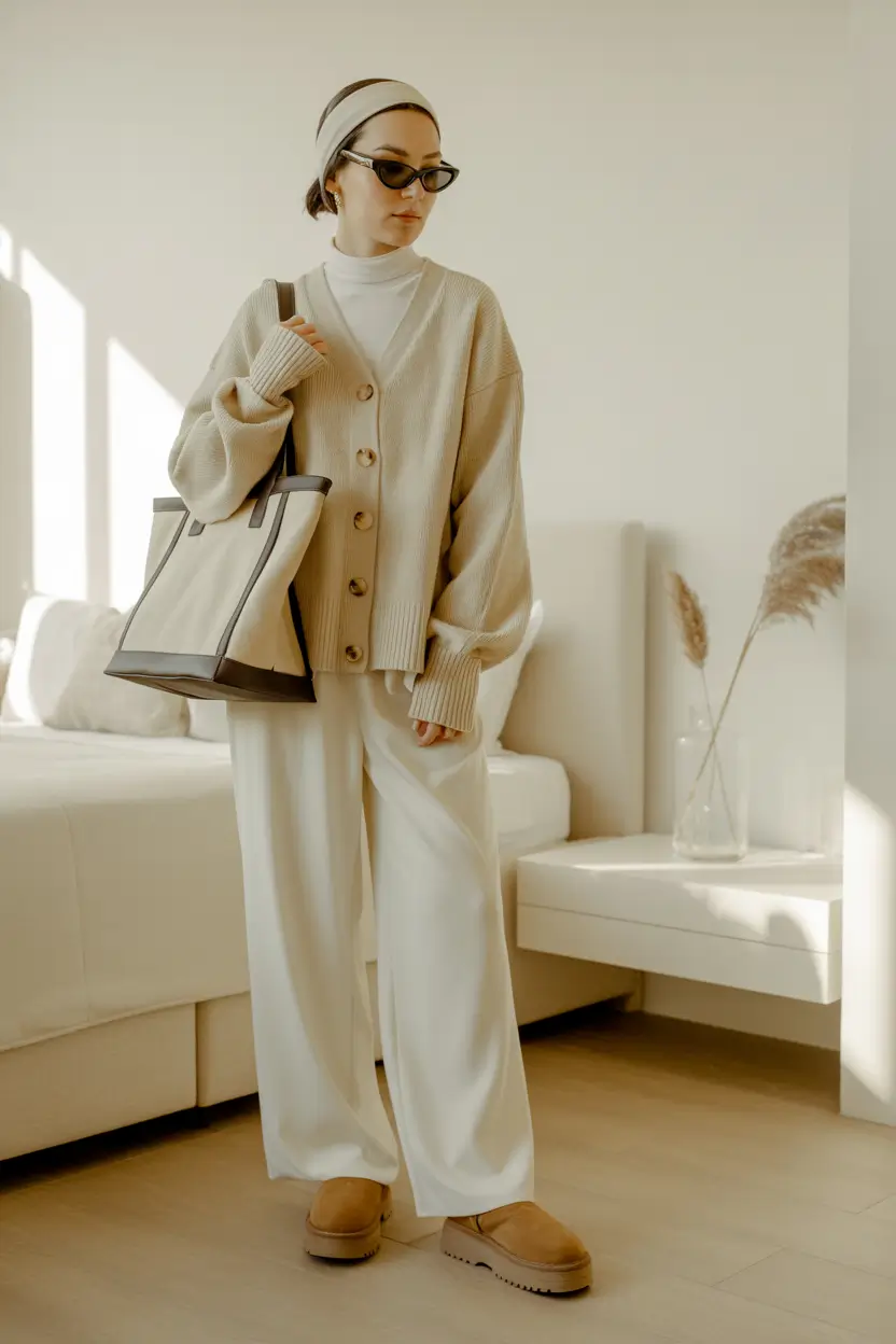 sweater outfits for women Minimalist Cream Harmony