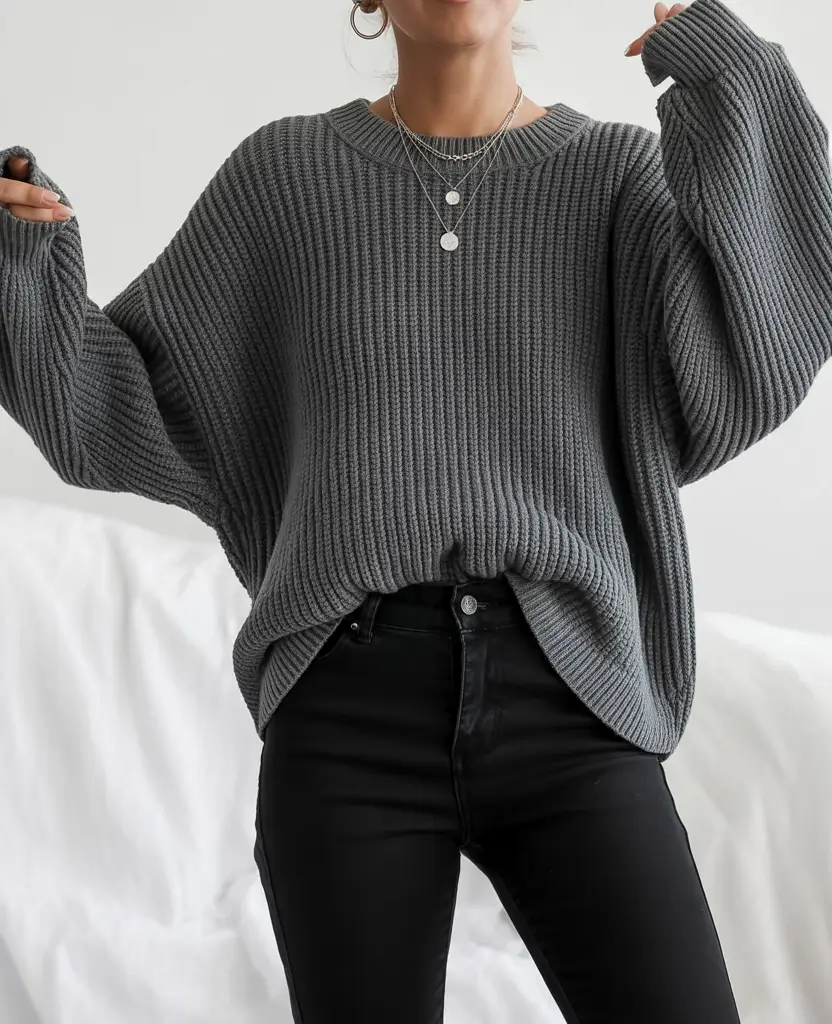 sweater outfits for women Relaxed Grey Energy