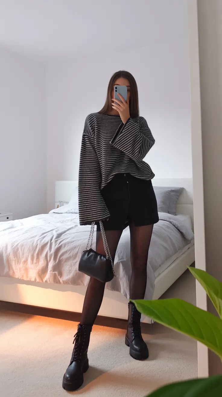 sweater outfits for women Striped Confidence