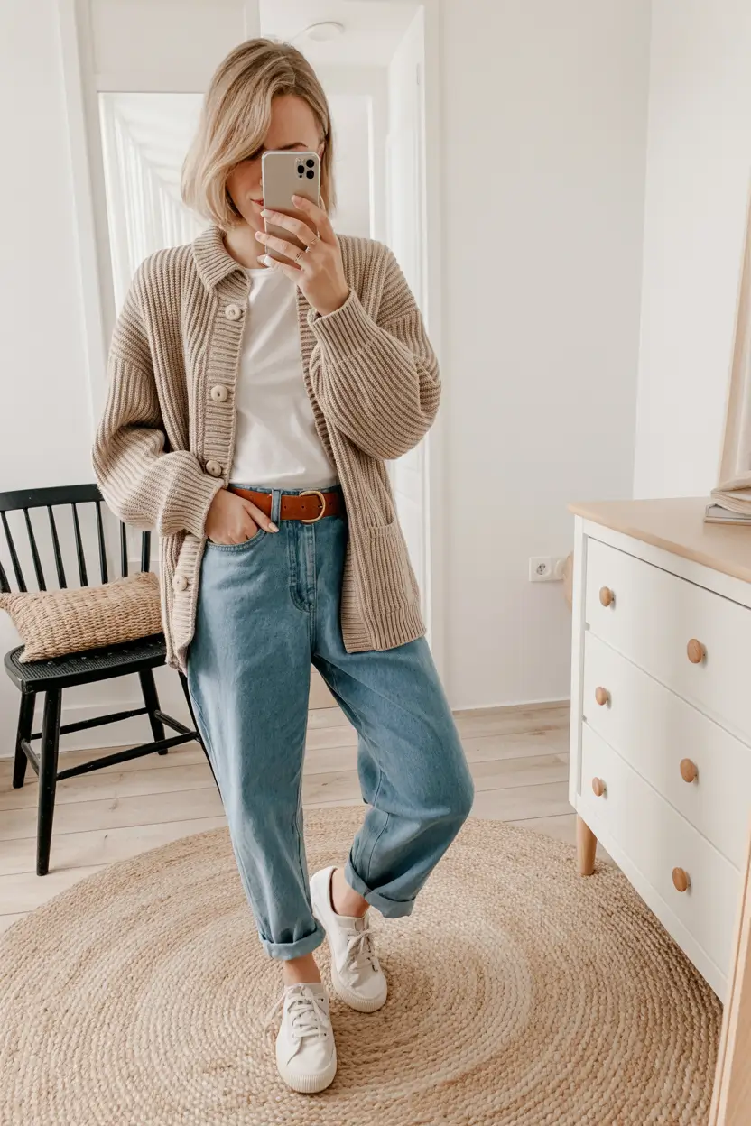 sweater outfits for women Everyday Comfort in Neutrals