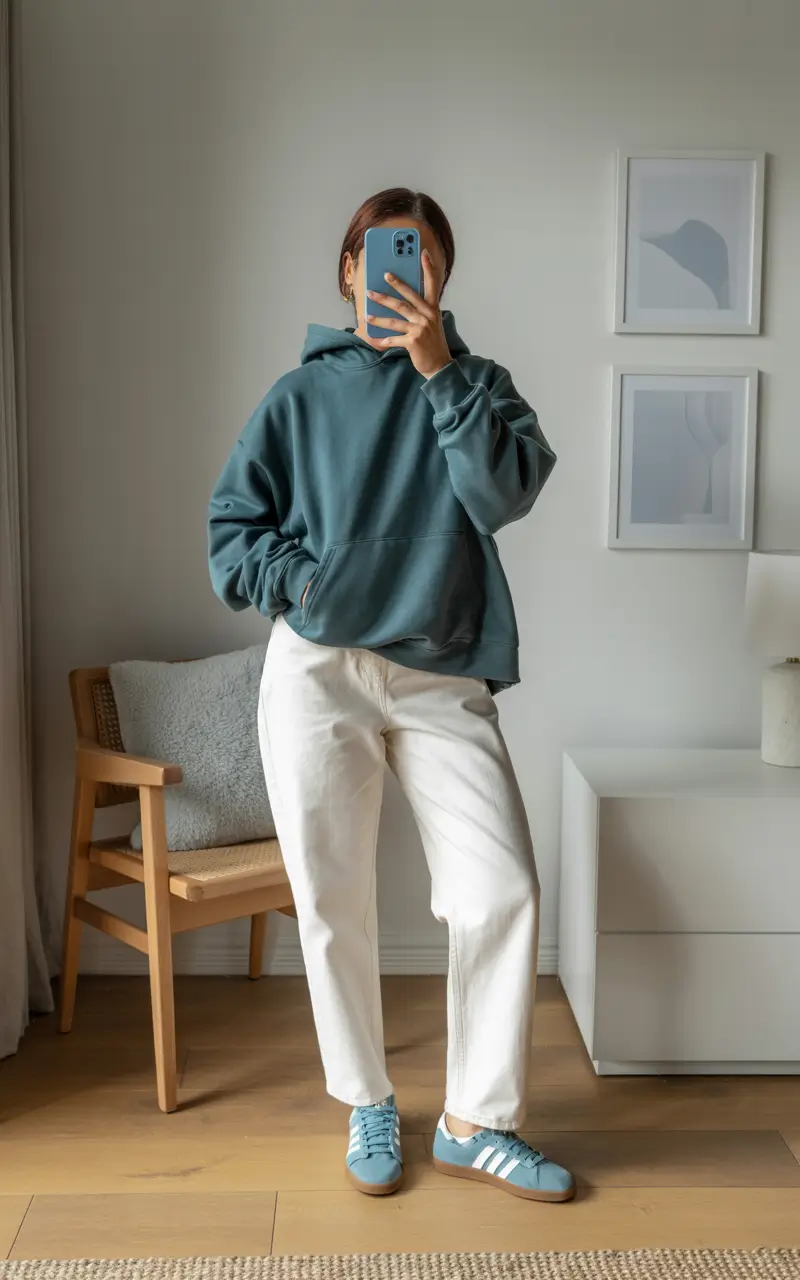 sweater outfits for women Soft Blue Serenity