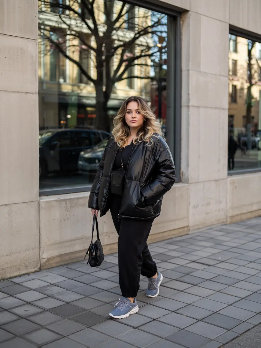 curvy outfits plus size Black Shine and City Pulse