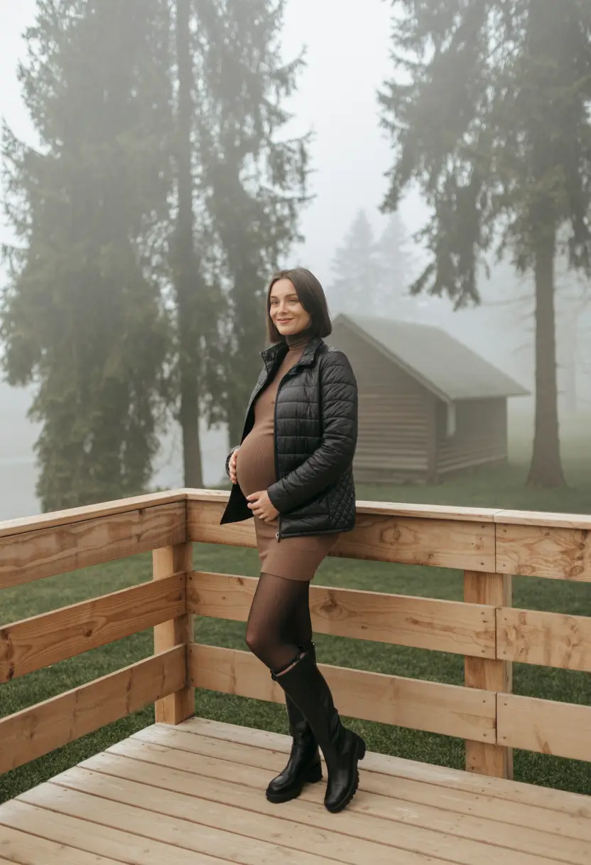 pregnancy outfits winter Misty Mornings & Mountain Calm
