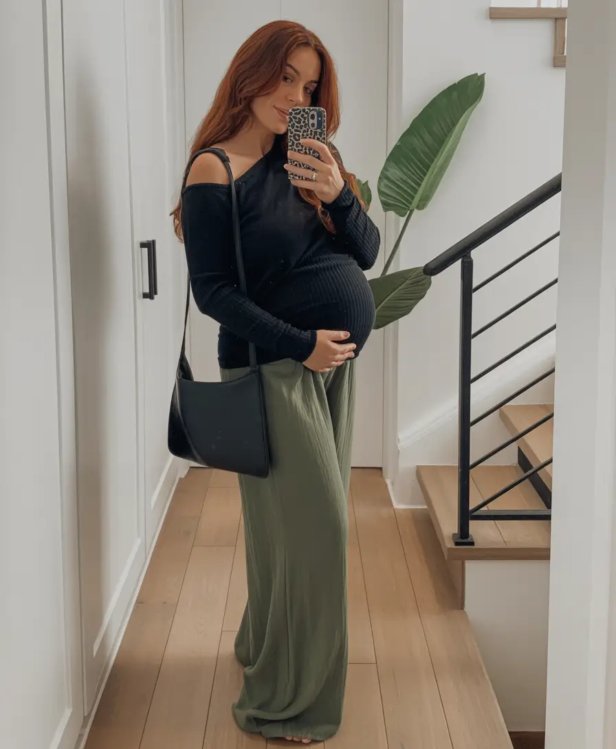 pregnancy outfits autumn 2026 Effortless Bohemian Layers
