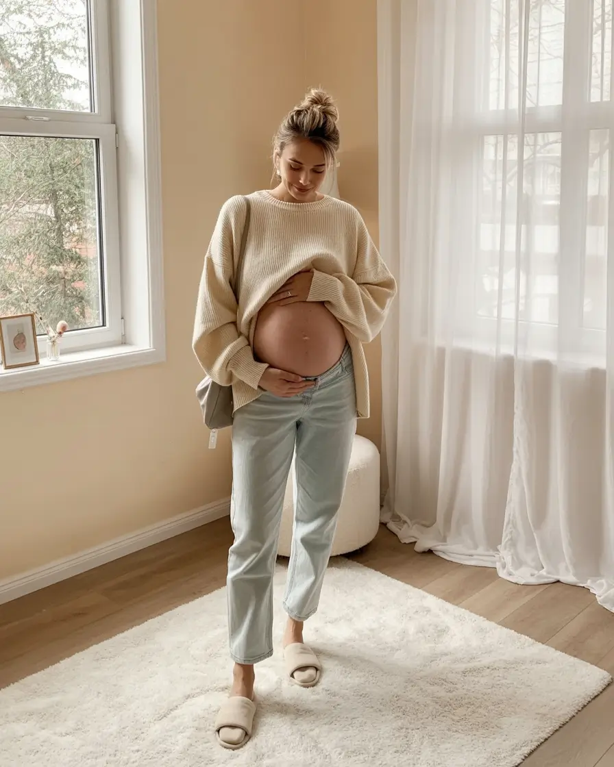 pregnancy outfits autumn 2026 Pastel Calm with a Hint of Warmth