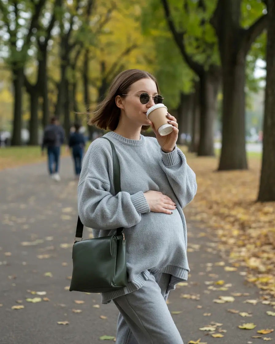 pregnancy outfits autumn Morning Coffee, Autumn Light