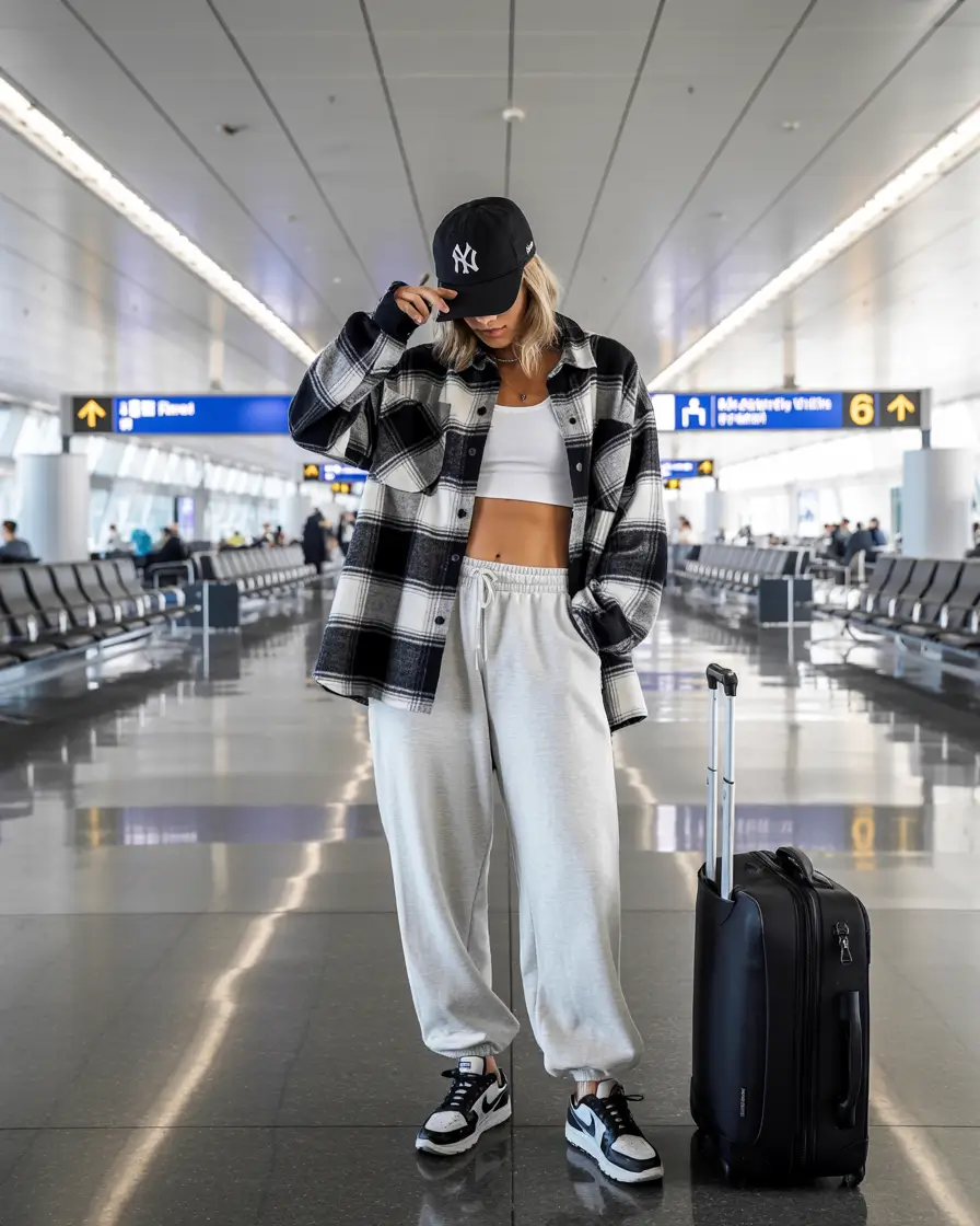travel outfits for women plane Sporty Airport Cool