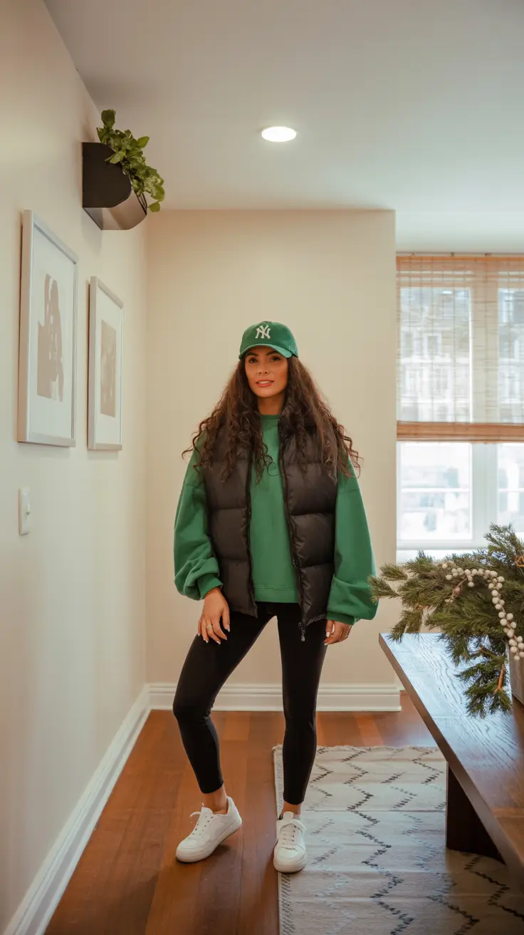 travel outfits women Sporty Green Energy for On-the-Go Days