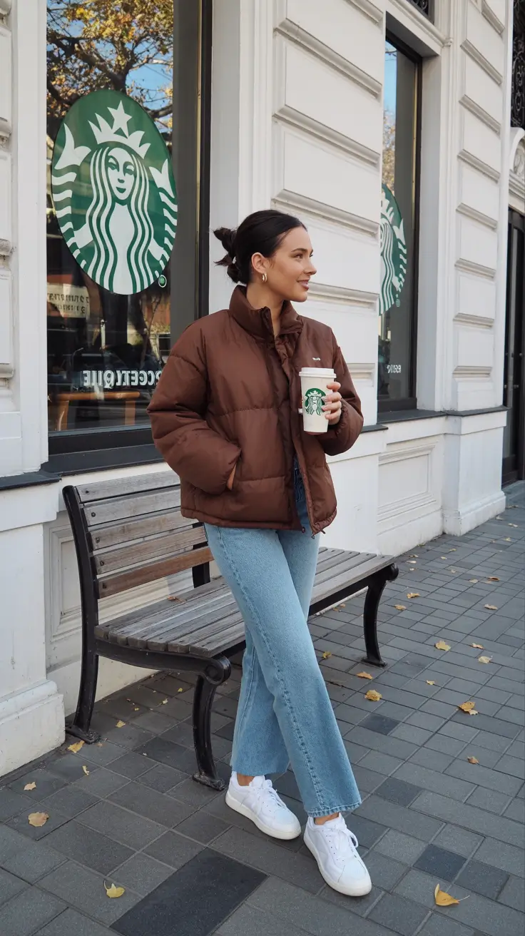 travel outfits fall Chocolate Warmth in a City Moment