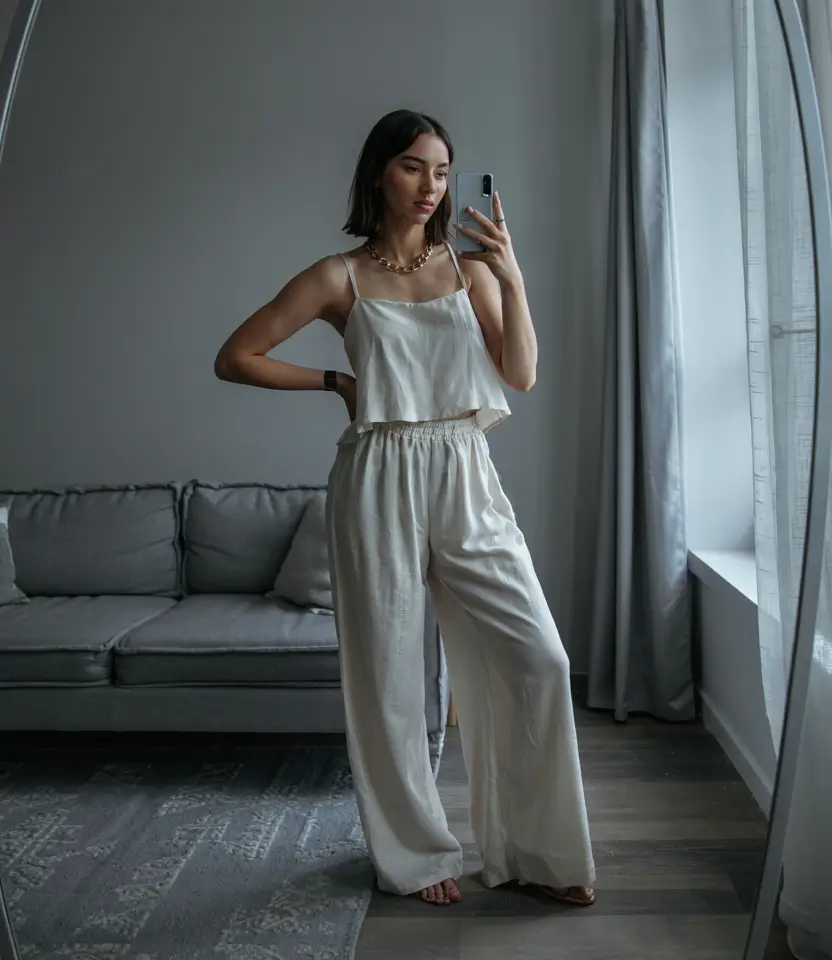 vacation outfits 2026 Soft Satin Serenity