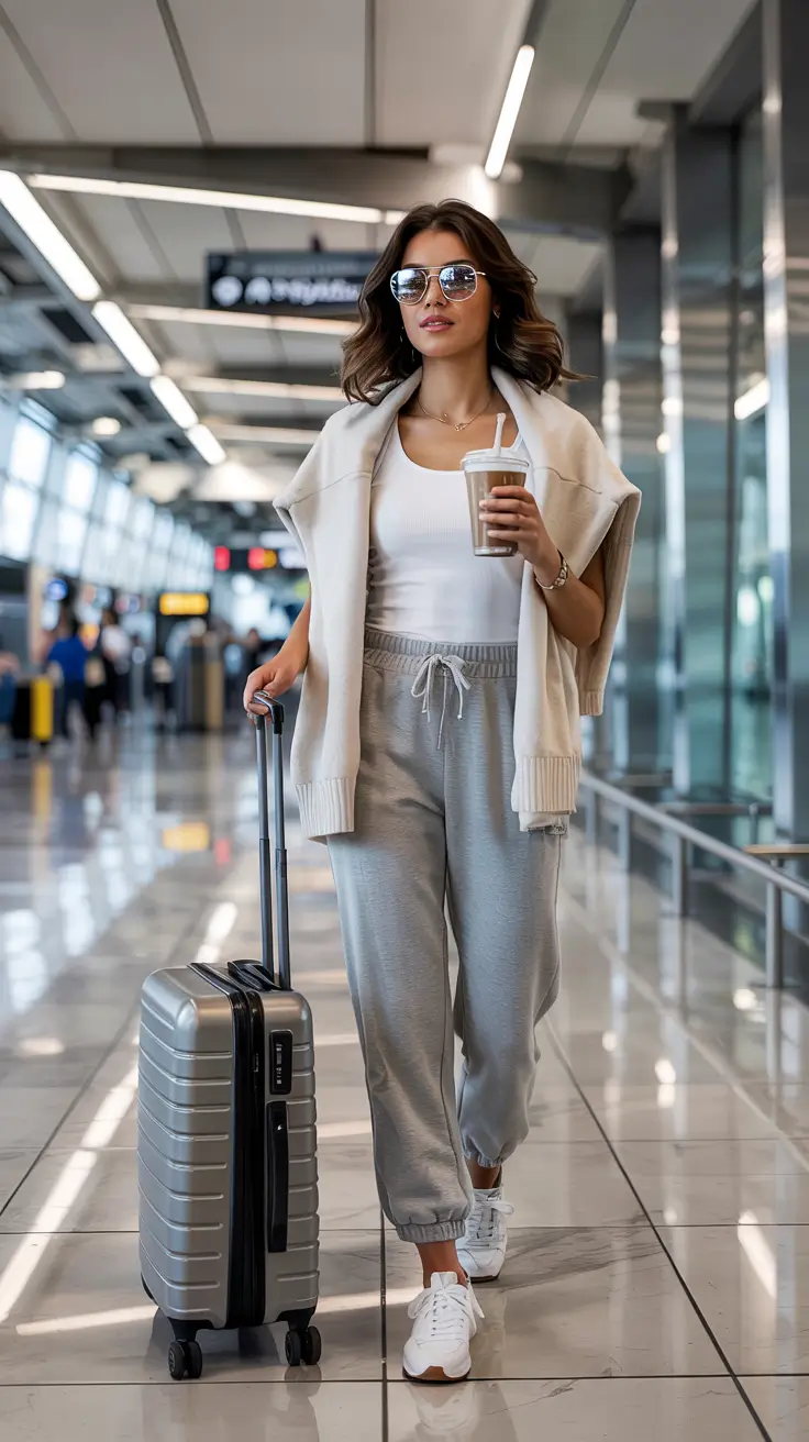 vacation outfits 2026 Airport Chic in Motion