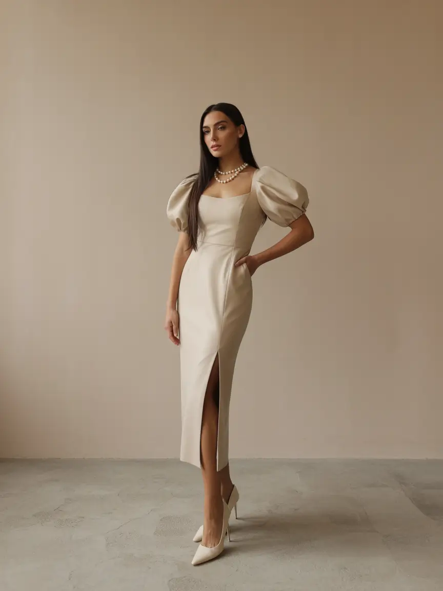 wedding guest outfits women Timeless Ivory