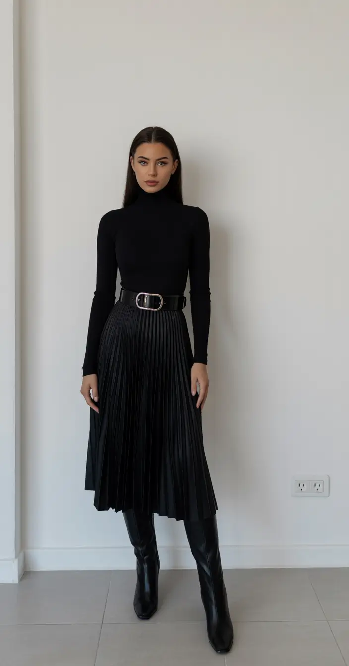 wedding guest outfits women Midnight Pleats