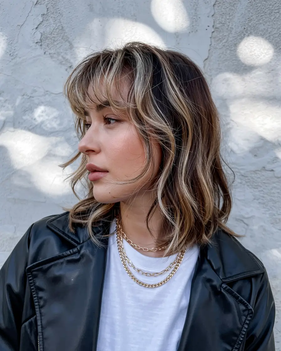 wolf haircut ideas 2026 Ashy Blonde Wolf Bob With Airy Bangs