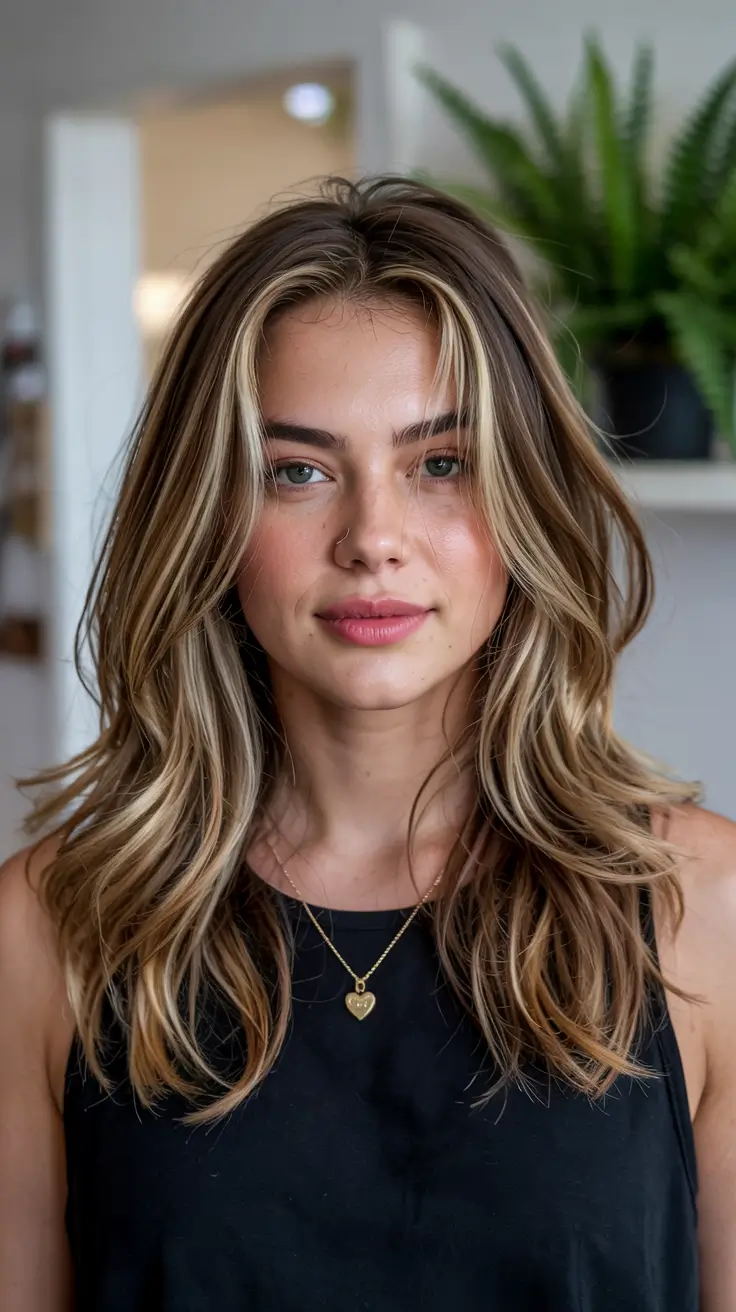 wolf haircut ideas 2026 Bronde Wolf Layers With Modern Curtain Fringe