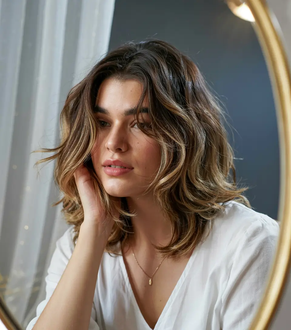 wolf haircut ideas 2026 Bronde Waves With Effortless Layers