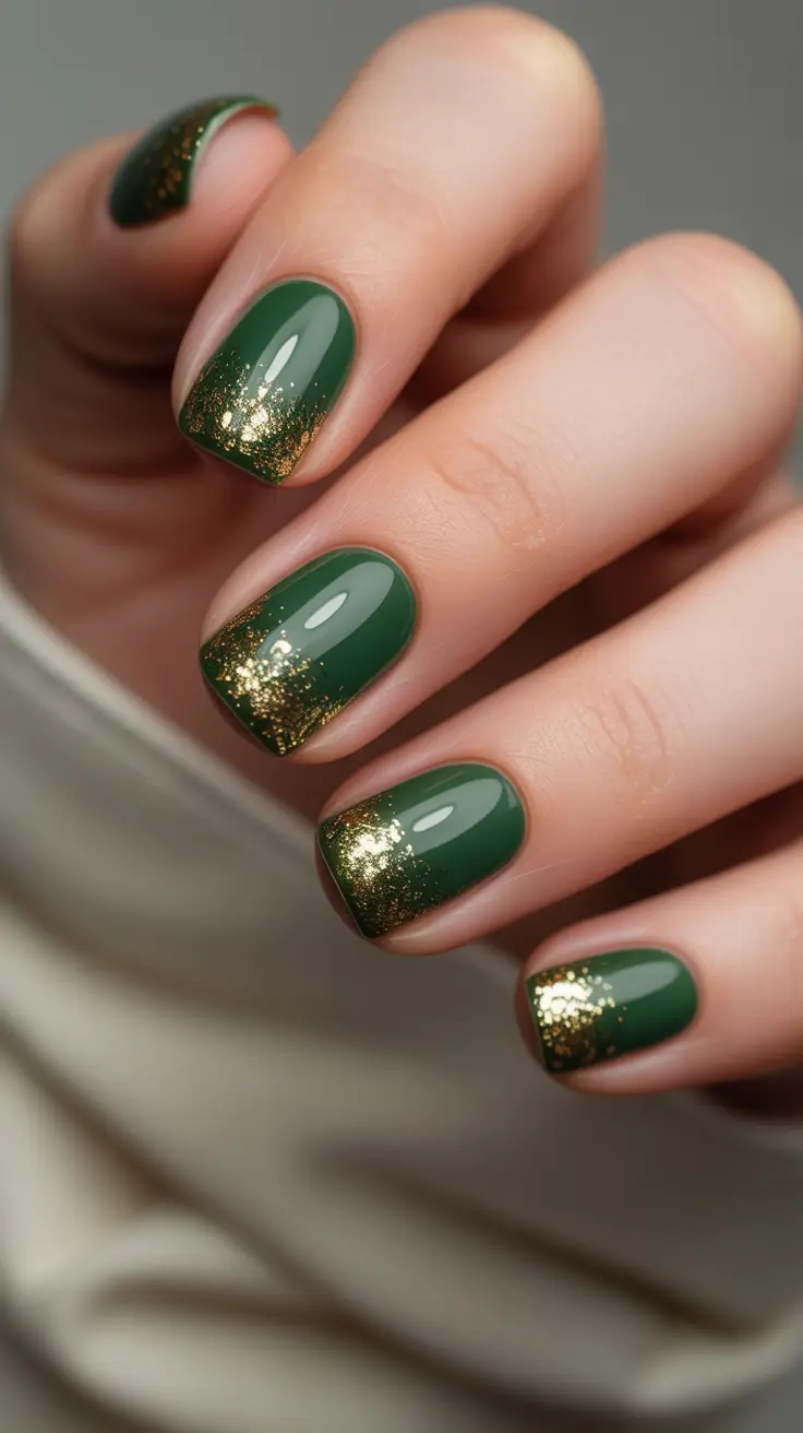 acrylic nails 2026 Emerald Spark Cascade