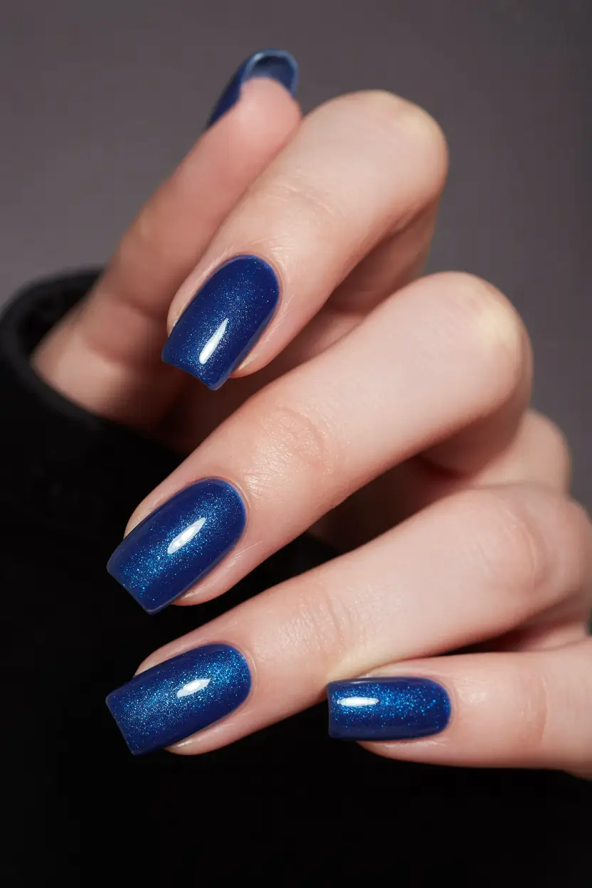 aura nails 2026 Midnight Aura Blue Glow