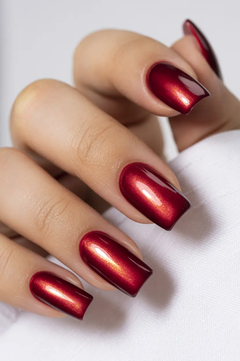 aura nails 2026 Molten Ruby Aura Metallic