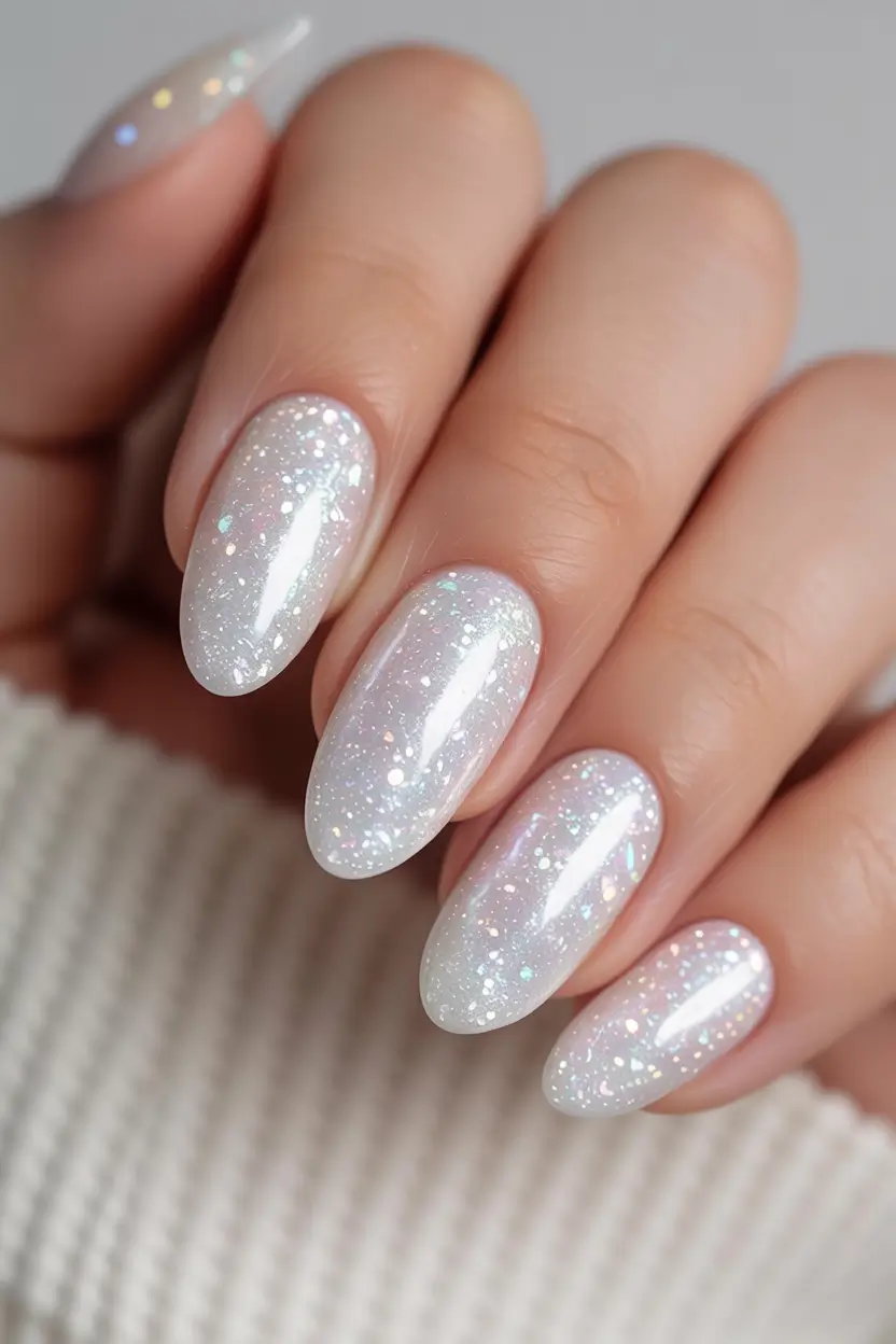 birthday nails 2026 Soft Aurora Sparkle for a Birthday Glow-Up