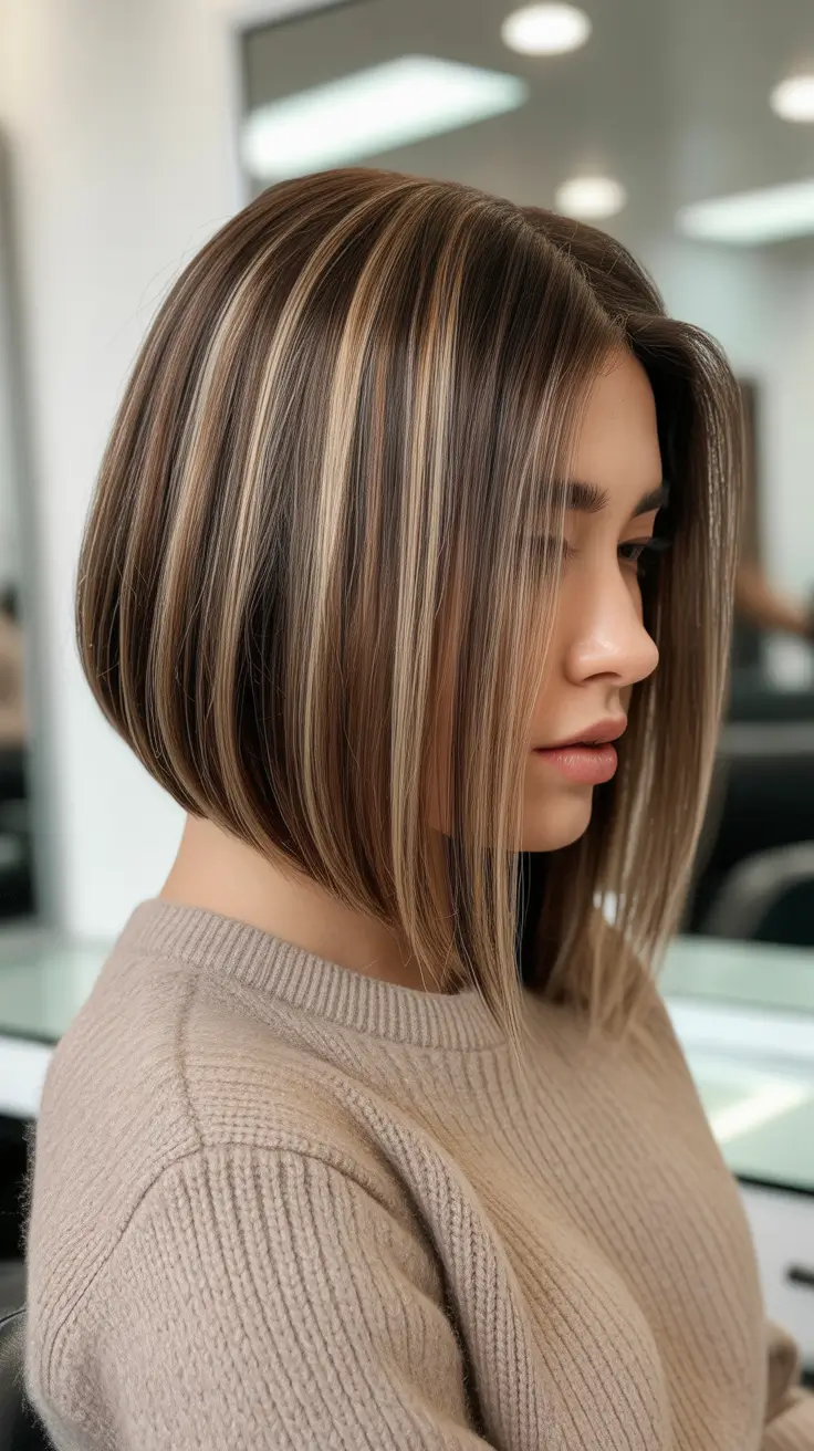 bob hairstyle 2026 Dimensional Beige Blonde Bob with Smooth Angled Shape