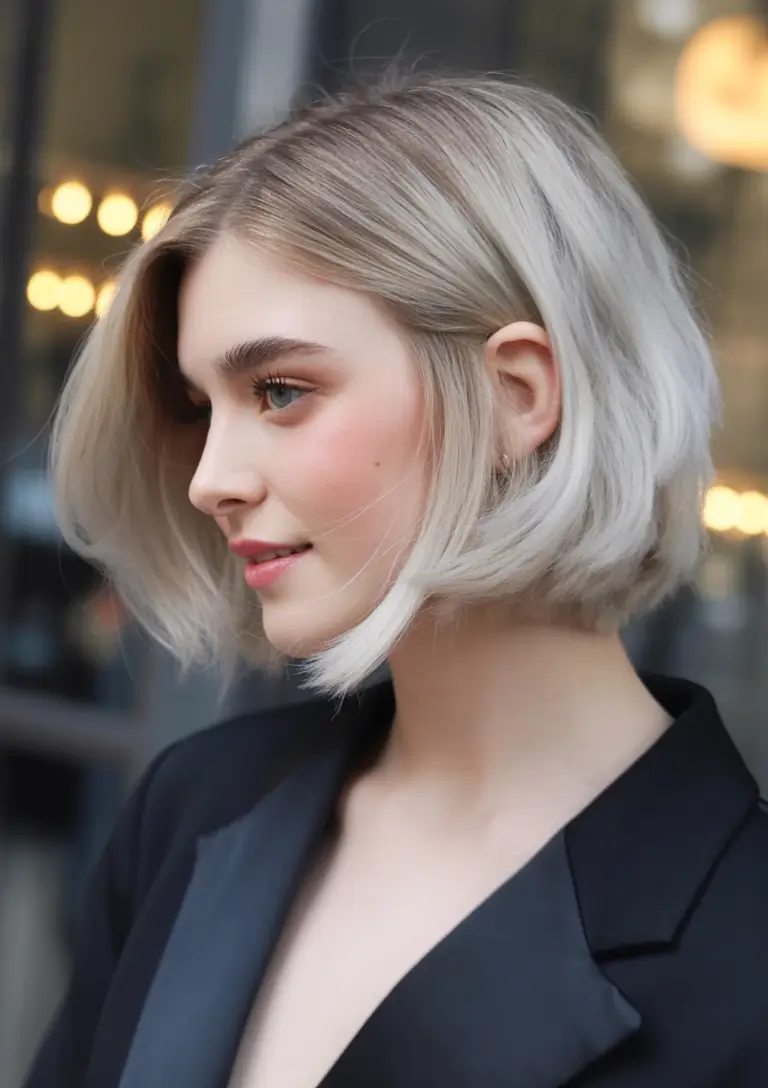 bob hairstyle 2026 Light Airy Blonde Bob with Movement and Soft Texture