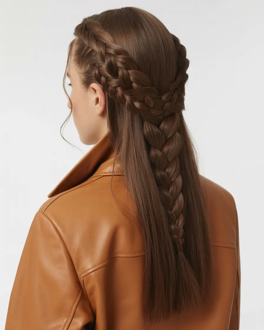 braids hairstyles 2026 Chic Half Dutch Harmony