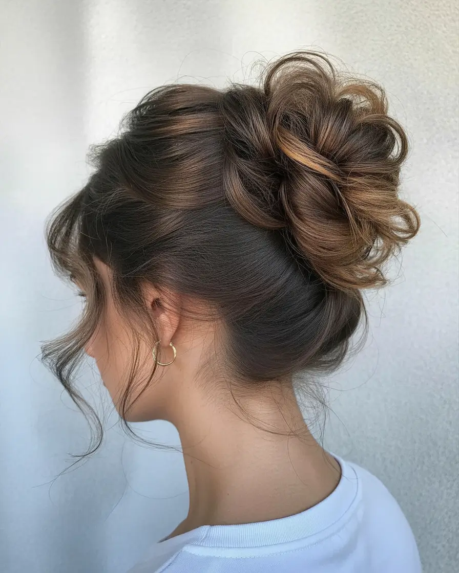 buns-hairstyles-tousled-volume-bun