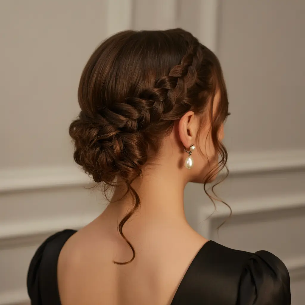 buns-hairstyles-twisted-braid-elegance
