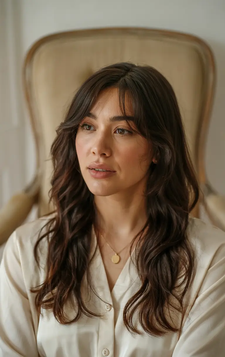 Butterfly Haircut 2026 Long Cascading Waves with Glossy Finish