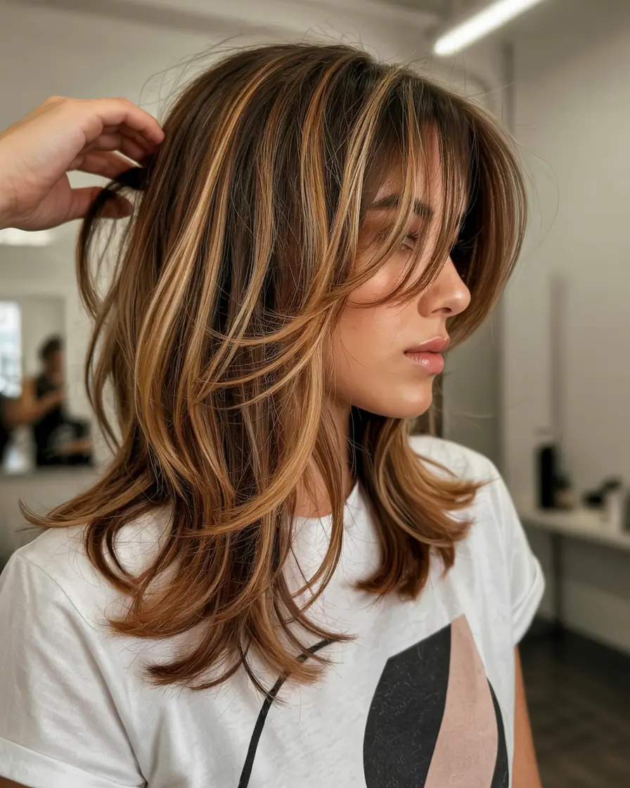 Butterfly Haircut 2026 Honey Brunette Layers with Airy Volume