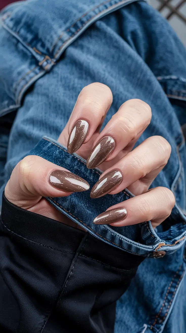 cat eye nails 2026 Warm Cocoa Cat Eye Glow