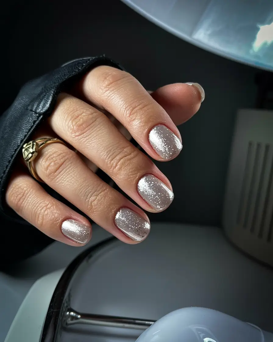 cat eye nails 2026 Soft Winter Sparkle