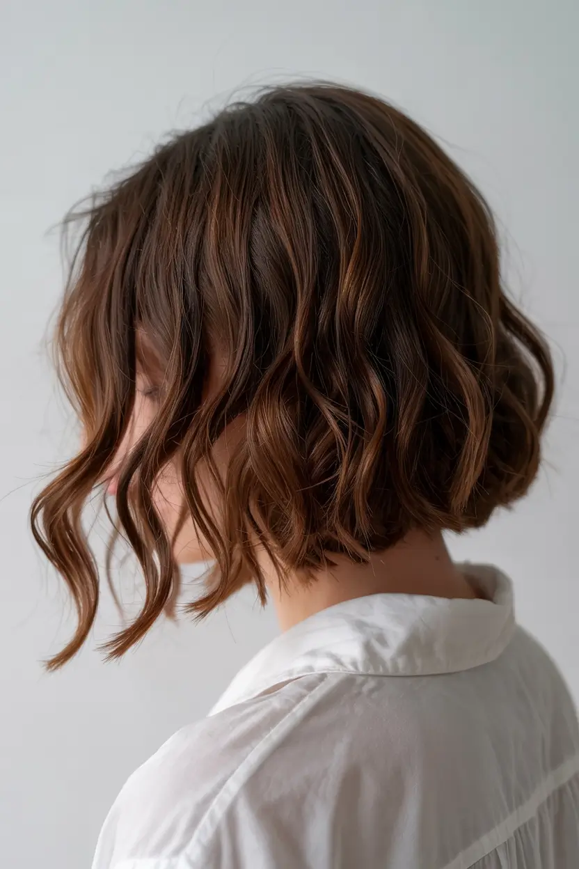 choppy bob haircuts 2026 Soft Textured Bob With Airy Waves