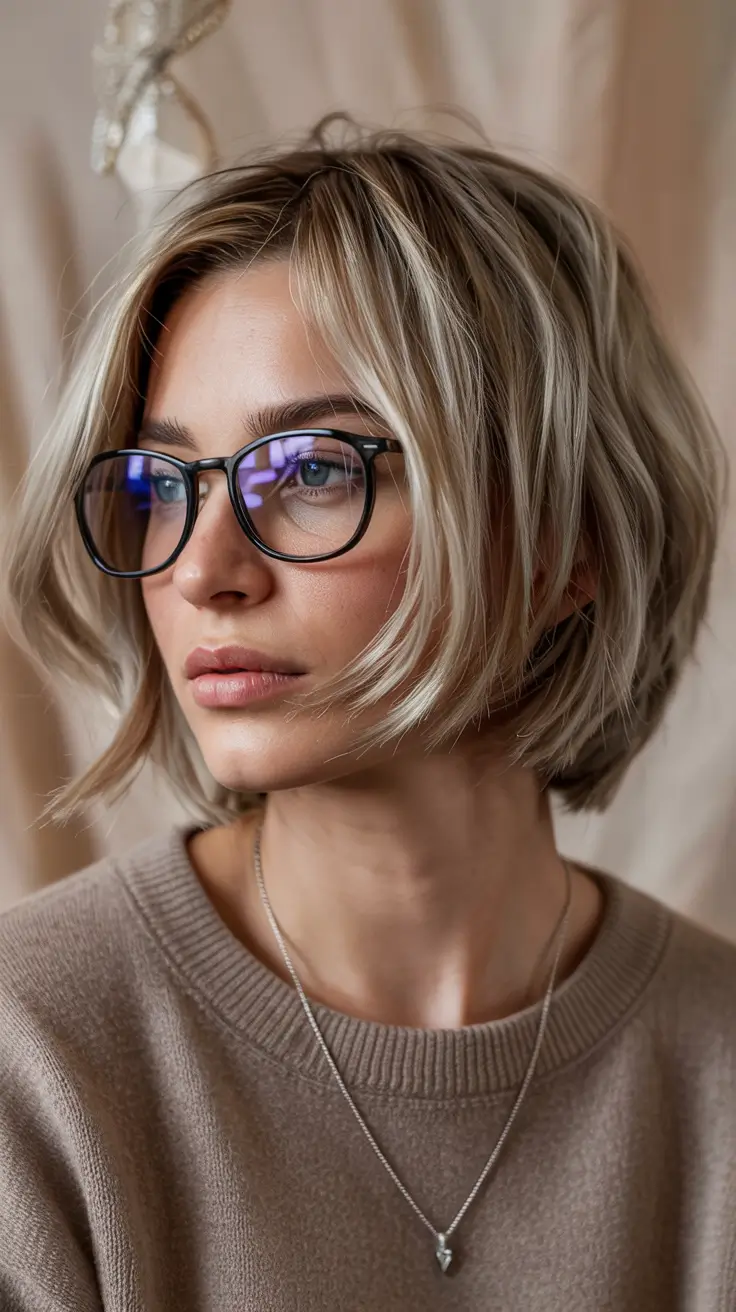 choppy bob haircuts 2026 Butter Blonde Sophisticated Bob