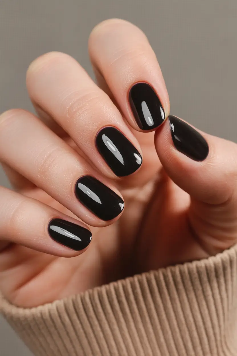 chrome nails 2026 Midnight Black Mirror Shine