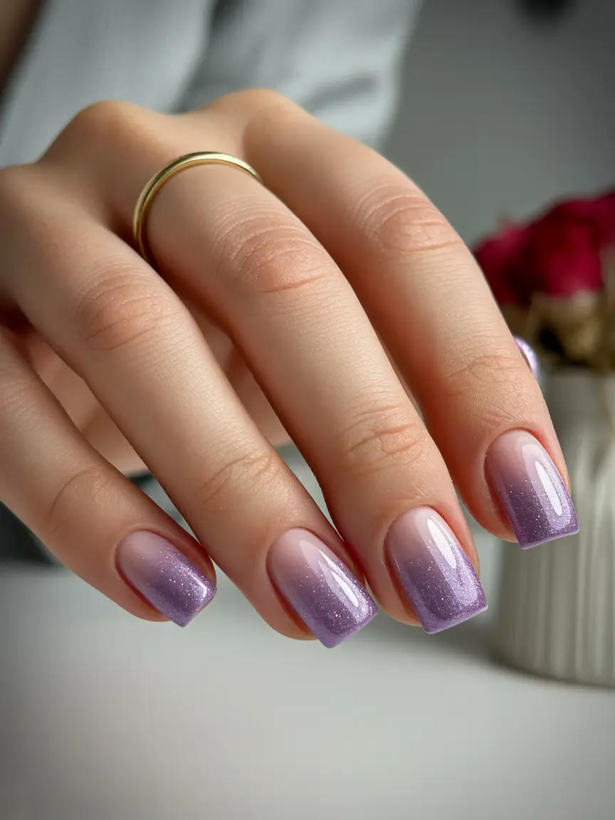 classy nails 2026 Lavender Melt Gradient for Modern Softness