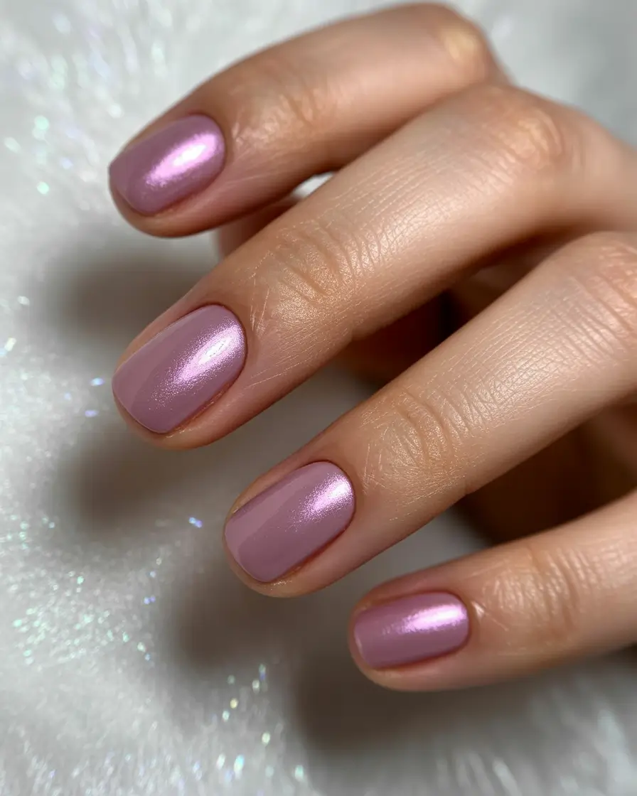 classy nails 2026 Rosy Pearl Shimmer for Soft Luxe Moments