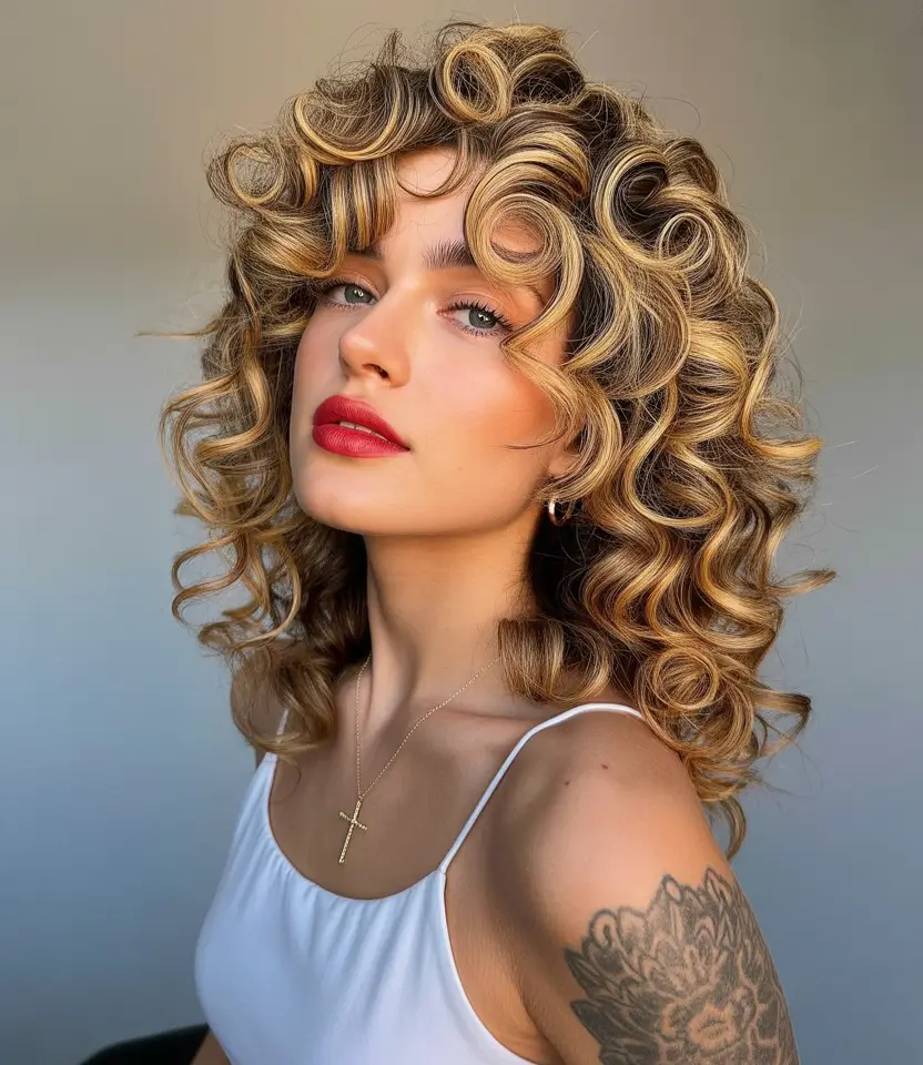 curly hairstyles ideas Golden Retro Curls with Volume