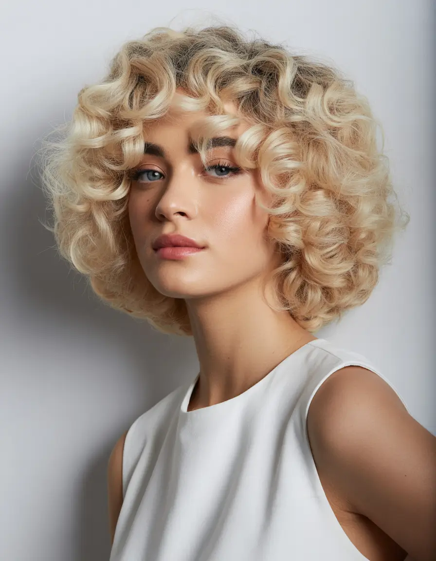 curly hairstyles ideas Classic Short Blonde Curls